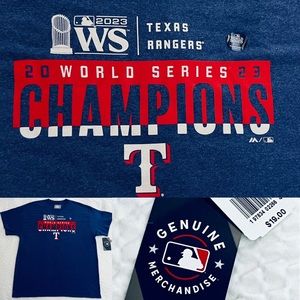 Texas Rangers Majestic World Series Champions Graphic MLB Men’s Cotton NWT Tee